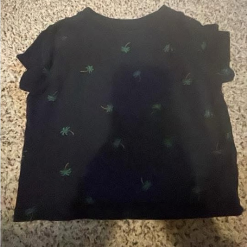 Old Navy Kids Black Shirt with Green Accents